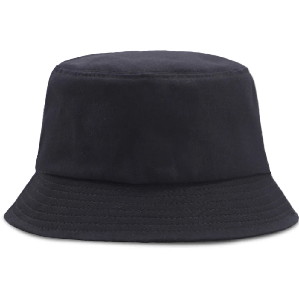 Little Black Cat And Knife Funny Letter Men Panama Hat Unisex Fashion Bucket Hats For Man Women