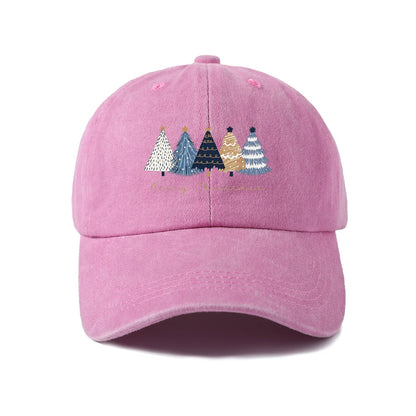 Vintage Washed Baseball Cap with Eee Merry Graphic