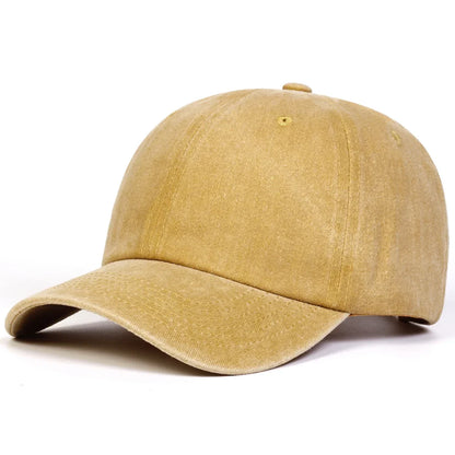 Unisex Light Washed Solid Color Baseball Caps