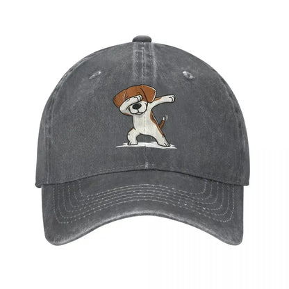 Dabbing Beagle Vintage Washed Baseball Cap
