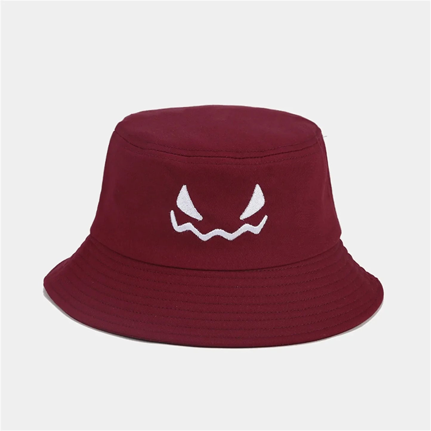 Halloween Pumpkin Embroidery Bucket Hat Double Sides