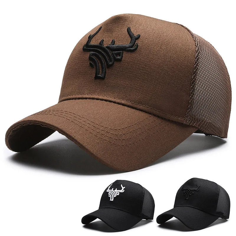 Unisex Animal Antlers Embroidery Baseball Caps