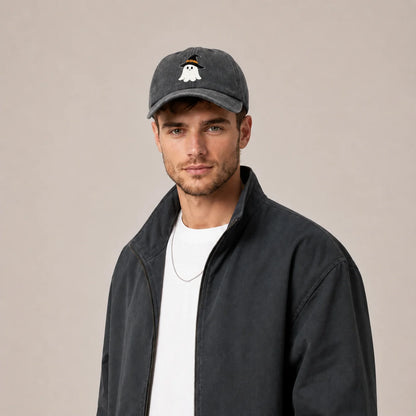 Witch Hat Ghost Graphic Baseball Cap