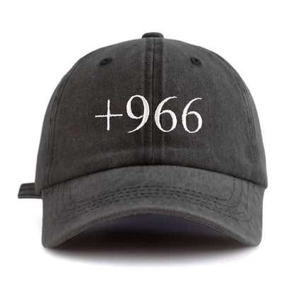 +966 Embroidery Washed Baseball Cap