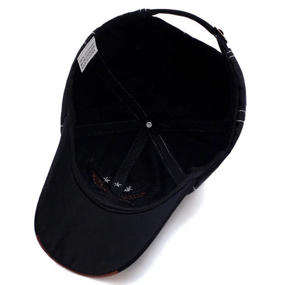 Hats Men And Women Four-Season Shade Baseball Cap Eagle Embroidery Korean Version