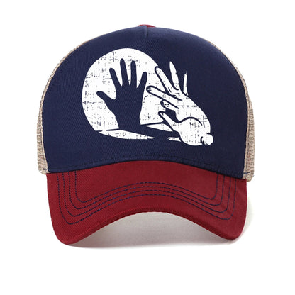 Animal Bunny Shadow Play Pun Cap Man Adjustable Baseball Caps