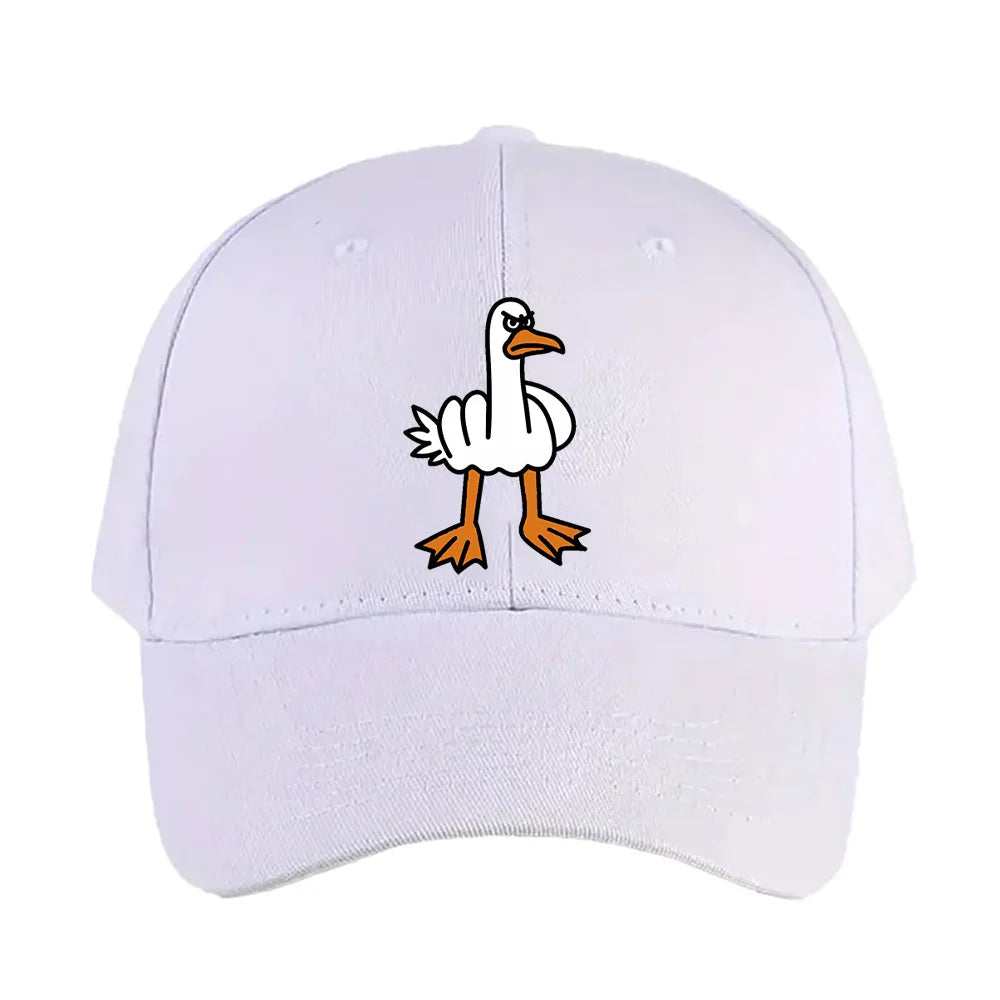 Middle Finger Goose Angry Meme Animal Cap Summer Adult Baseball Cap