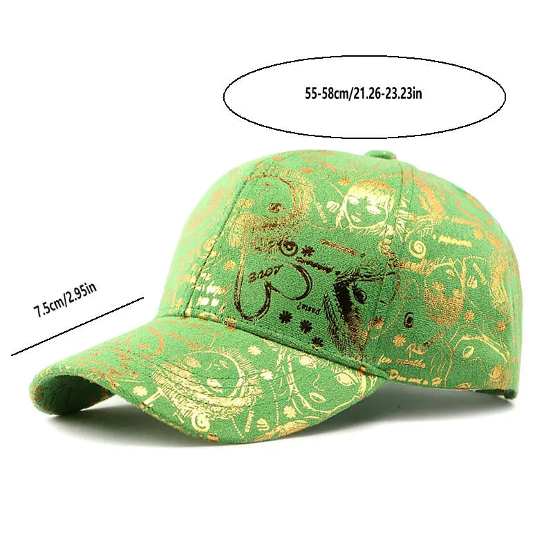 New Graffiti Baseball Cap, Gold Stamping Outdoor Hip-hop Joker Cap