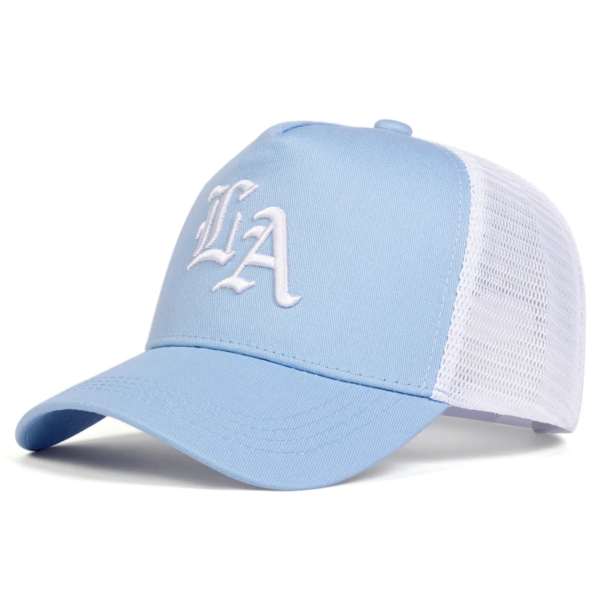 Unisex LA Letter Embroidery Baseball Net Caps Hip Hop Cap