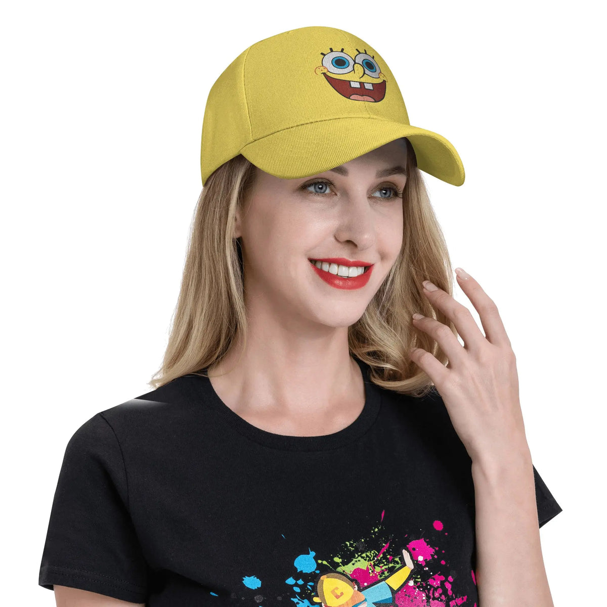 Spongebobs Large Smiling Face Sun Baseball Cap