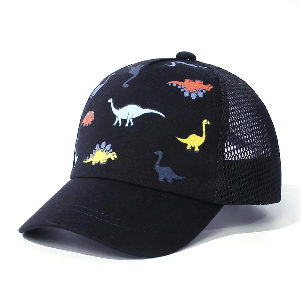 Adjustable Baseball Hat Dinosaur Printed Quick Drying Mesh Baseball Hat