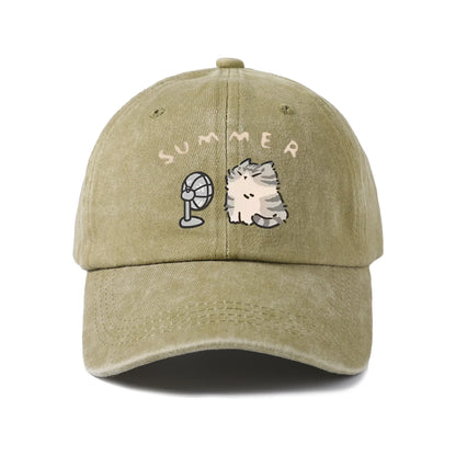 Whimsical Creature Illustration Baseball Cap