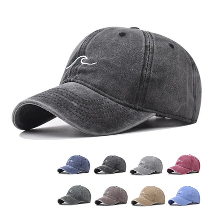 New Wave Embroidered Baseball Cap