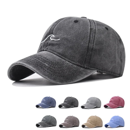 New Wave Embroidered Baseball Cap