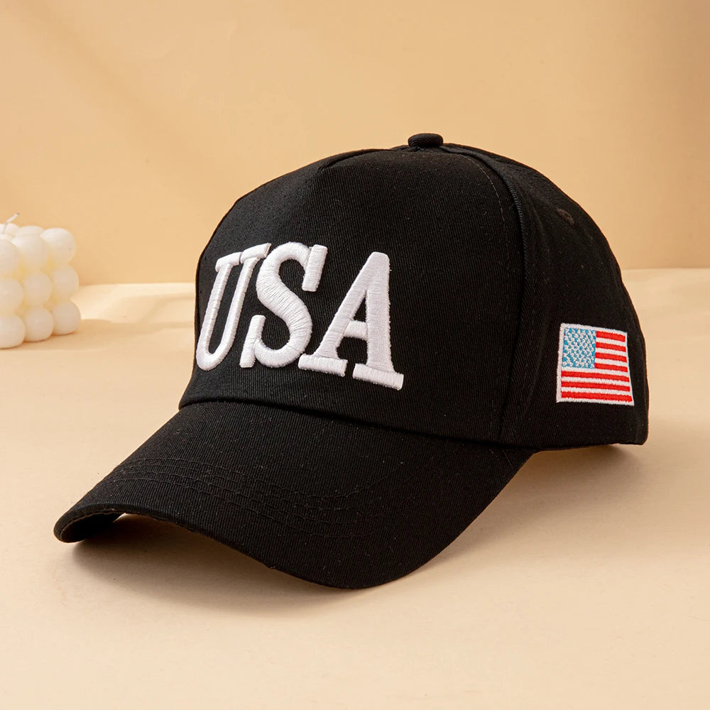 Fashion USA Letter Embroidered Baseball Cap