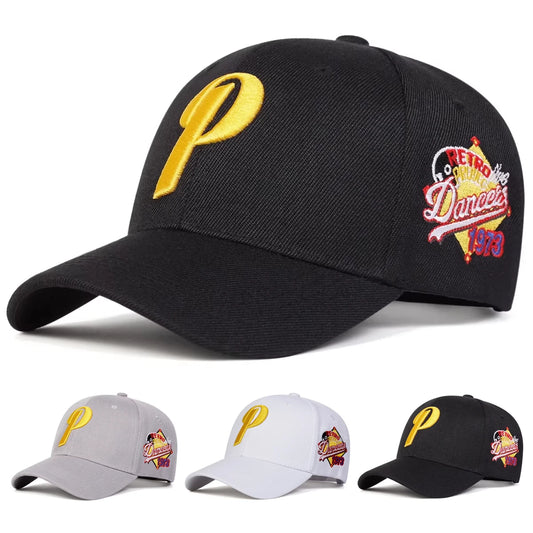 Unisex P Letter Embroidery Baseball Caps Spring And Autumn