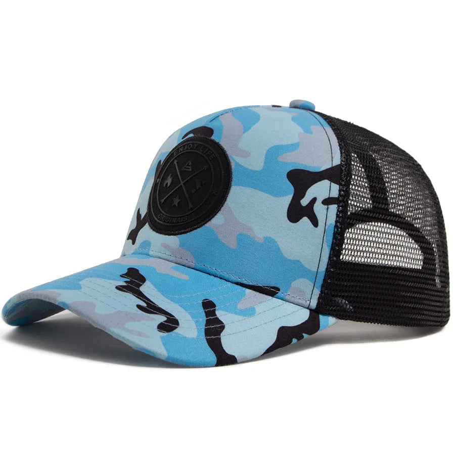 Summer Mesh Colorful camouflage Baseball Cap