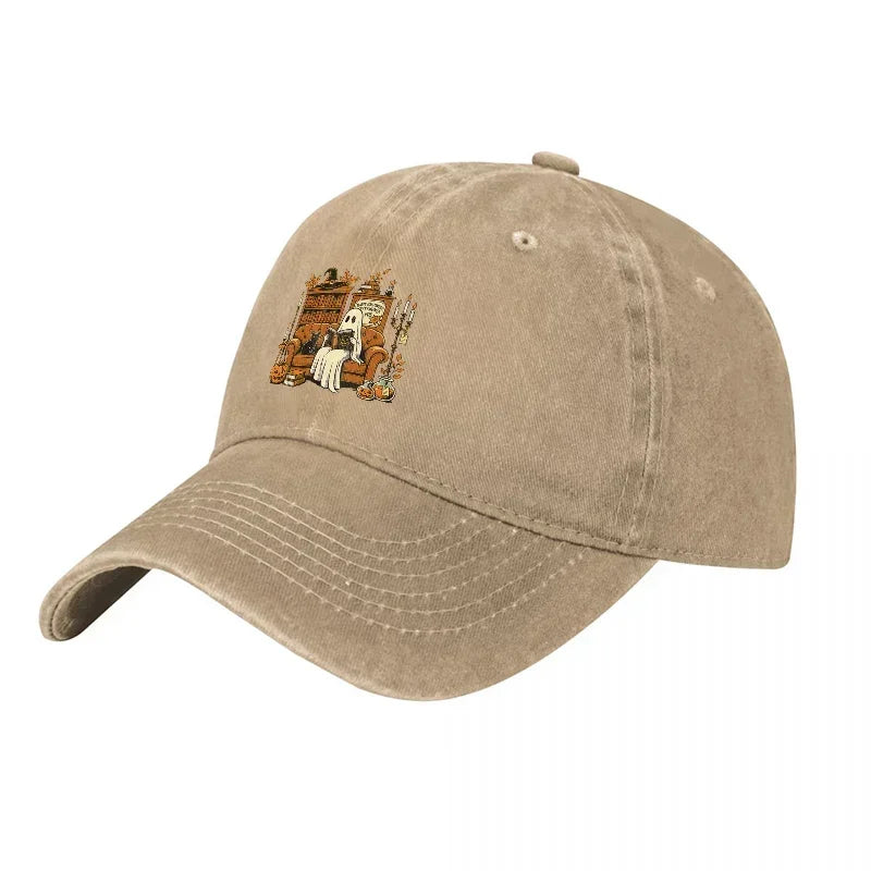 Ghost Library Vintage Washed Denim Baseball Cap