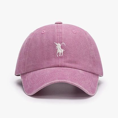 Soft Cotton Washed Soft Adjustable Sunbonnet Baseball Caps Men Women  Embroidery Design Grim Reaper Japan