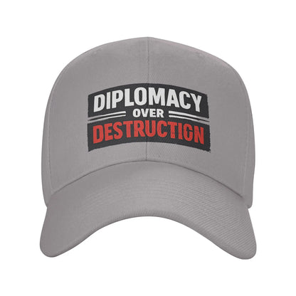 Diplomacy Over Destruction No War With Iran Stop War Baseball Cap