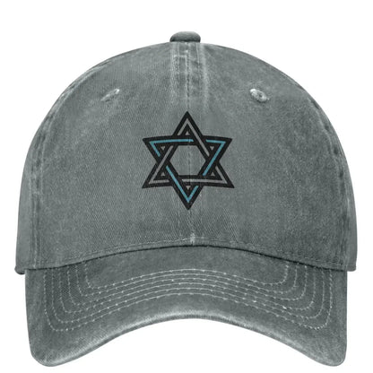Star Of David Denim Baseball Cap Judaism Hunting Camping Hip Hop Hats