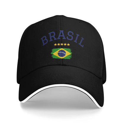 Unisex Brasil National Flag Brazil Hat Fashion Baseball Cap