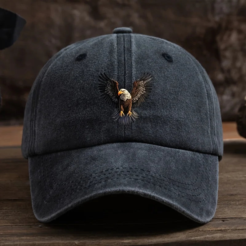 A Winged Eagle Print Baseball Cap For Men's Outdoor Hat