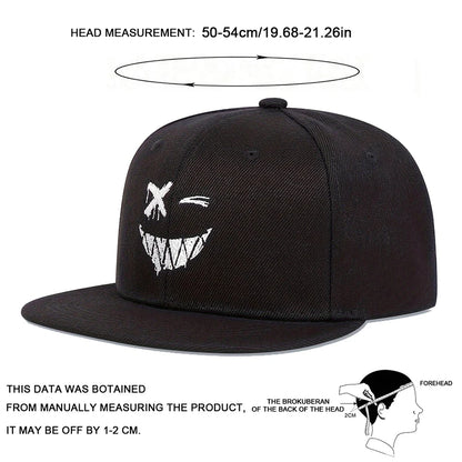 Children XX Smiling Face Embroidery Baseball Caps Hip-hop Hats Snapback Cap