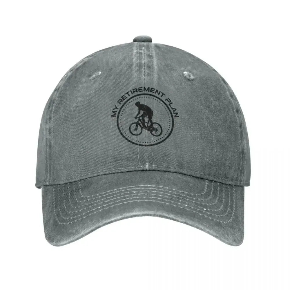 My Retirement Plan Bicycle Funny Bike Riding Rider Retired Baseball Cap