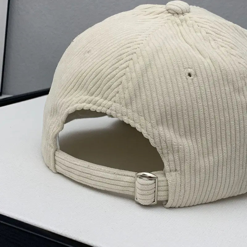 Corduroy Baseball Cap Ladies Fashion C Letter Snapback Hat Adjustable Casual Hip Hop Cap For Men