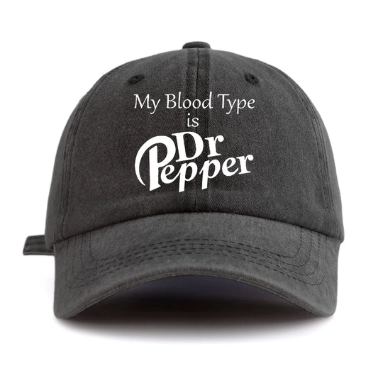 Drpepper Print Washed Baseball Cap For Adults