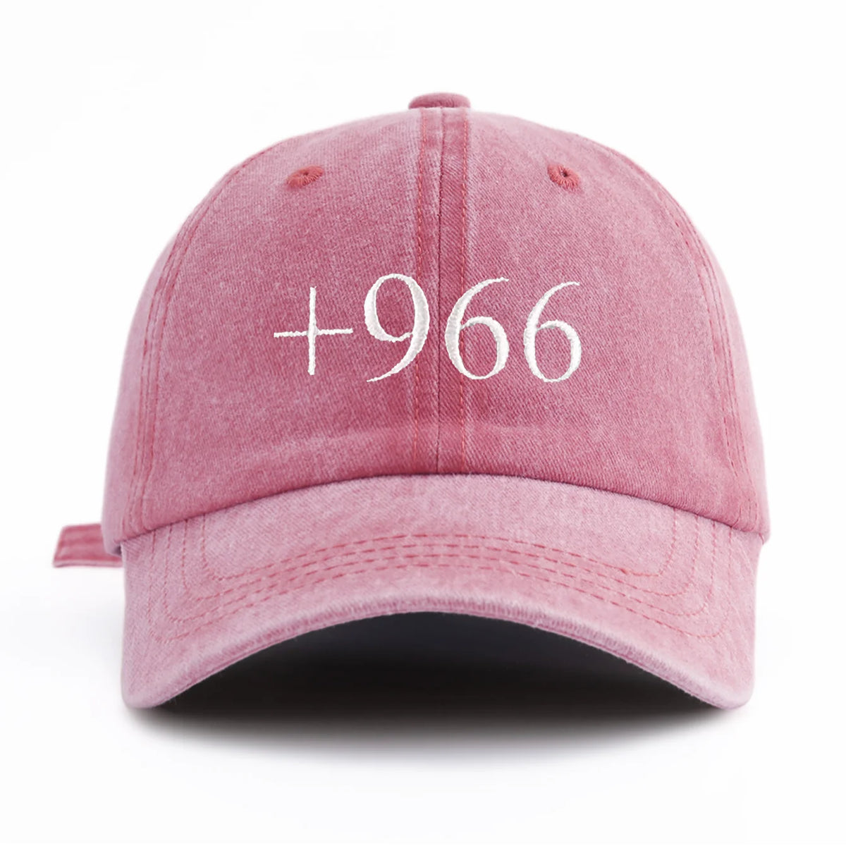 +966 Embroidery Washed Baseball Cap