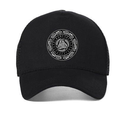 Vikings Ragnar Lothbrok Skullies Baseball Cap Triple Horn Of Odin Men