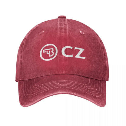 White CZ Guns Logo Unisex Baseball Caps