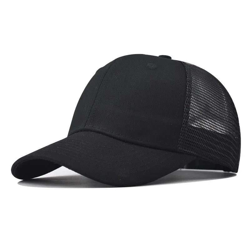 Baseball Cap Adult Net Cap Shallow Curved Eaves Hat Unisex Hip Hop Fitted Cap