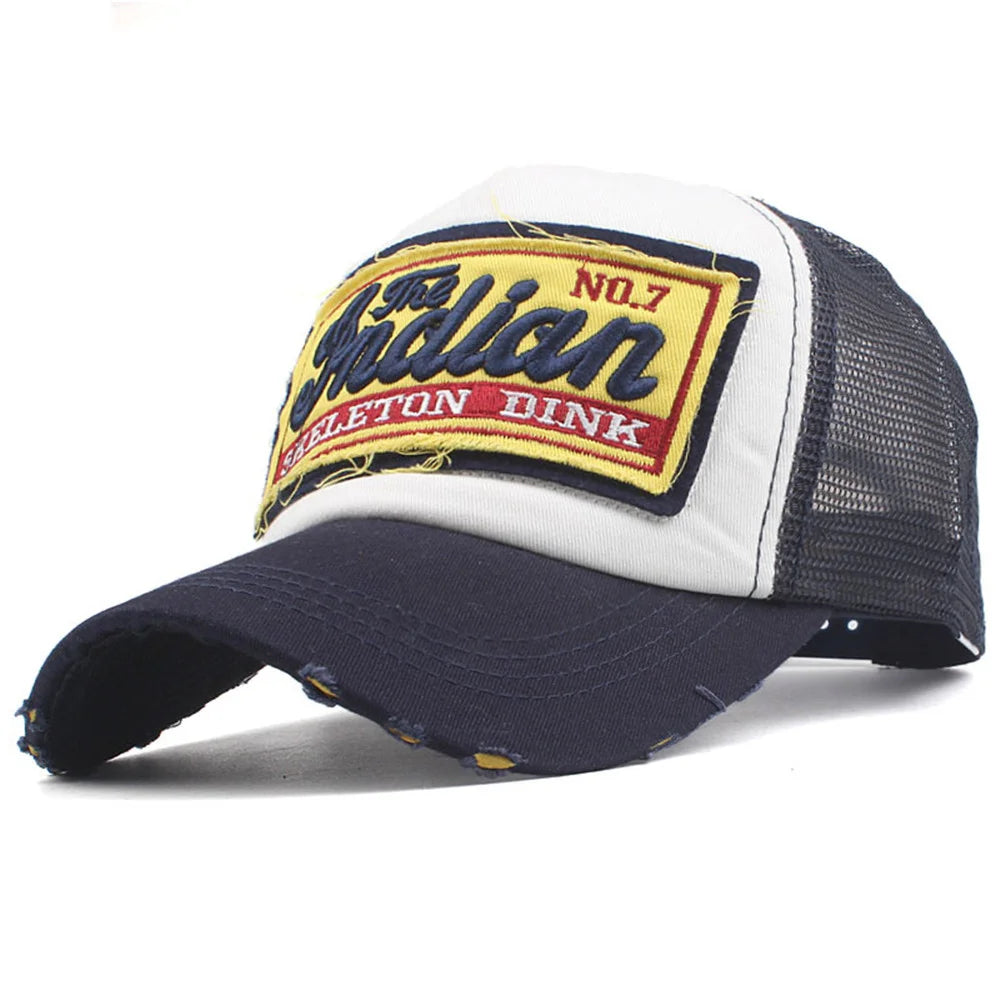 Streetwear Letter Embroidery Mesh Dad Baseball Cap For Women Men