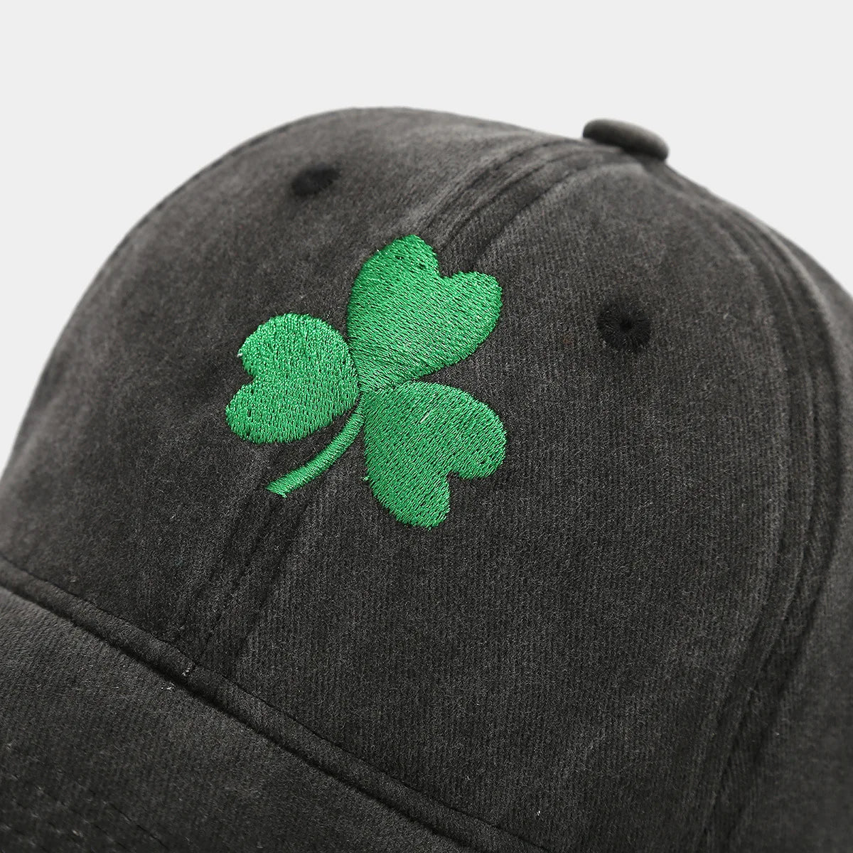Lucky 4 Leaf Clover Embeoidery Baseball Cap