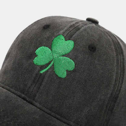 Lucky 4 Leaf Clover Embeoidery Baseball Cap