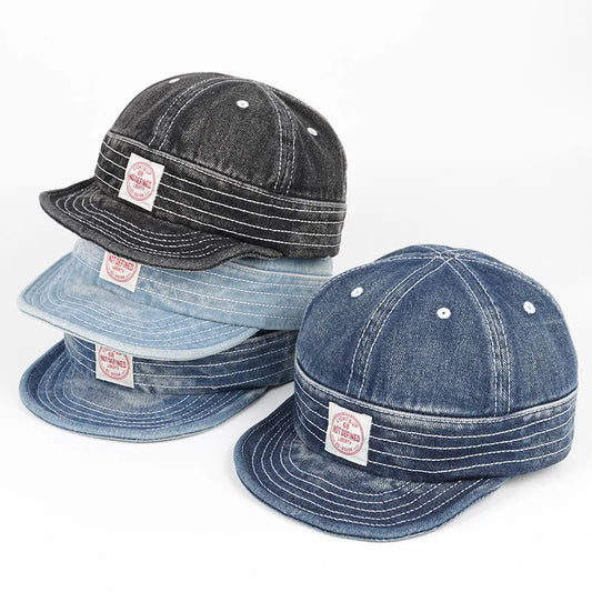 Fashion Denim Caps For Men Women 2025 Spring Korean Japanese Vintage Soft Short