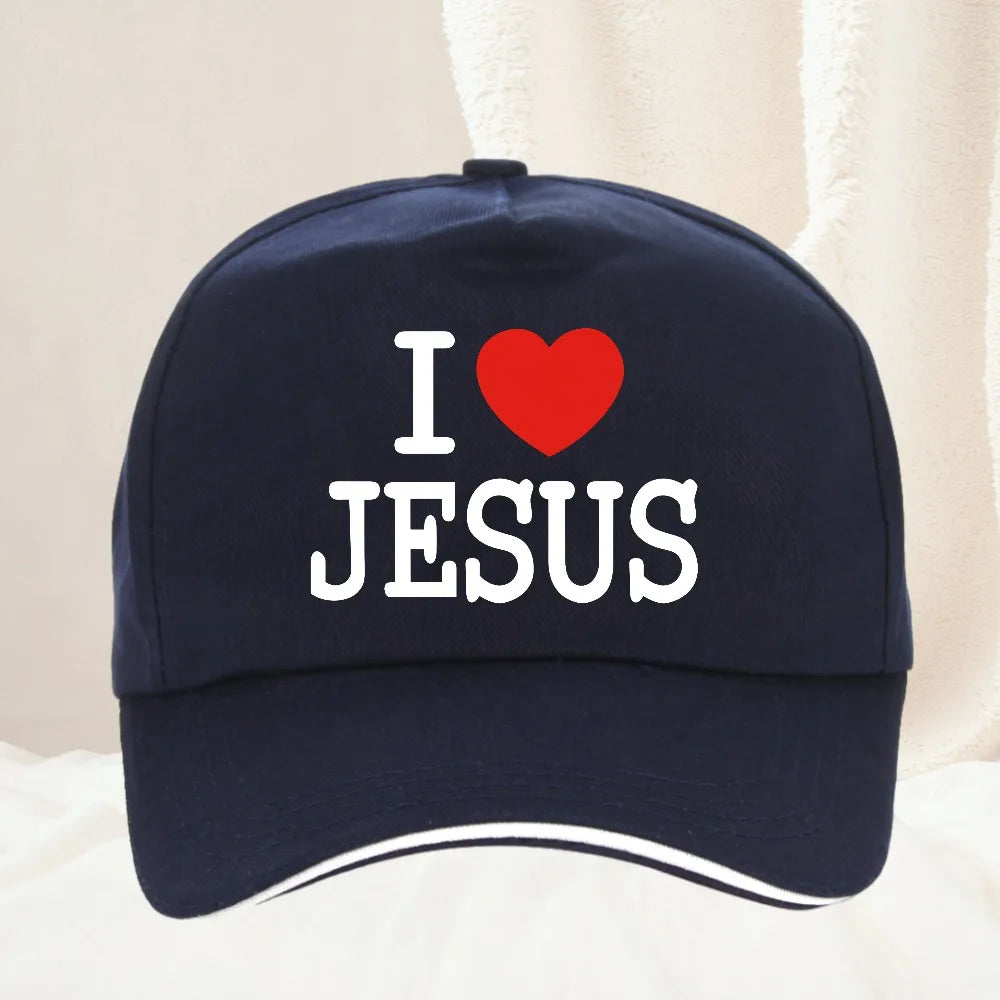 I love Jesus Red Logo Sun Baseball Cap