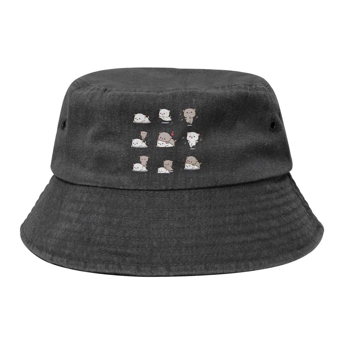 Peach And Goma Love Call Bucket Hat Vocation Mochi Cat