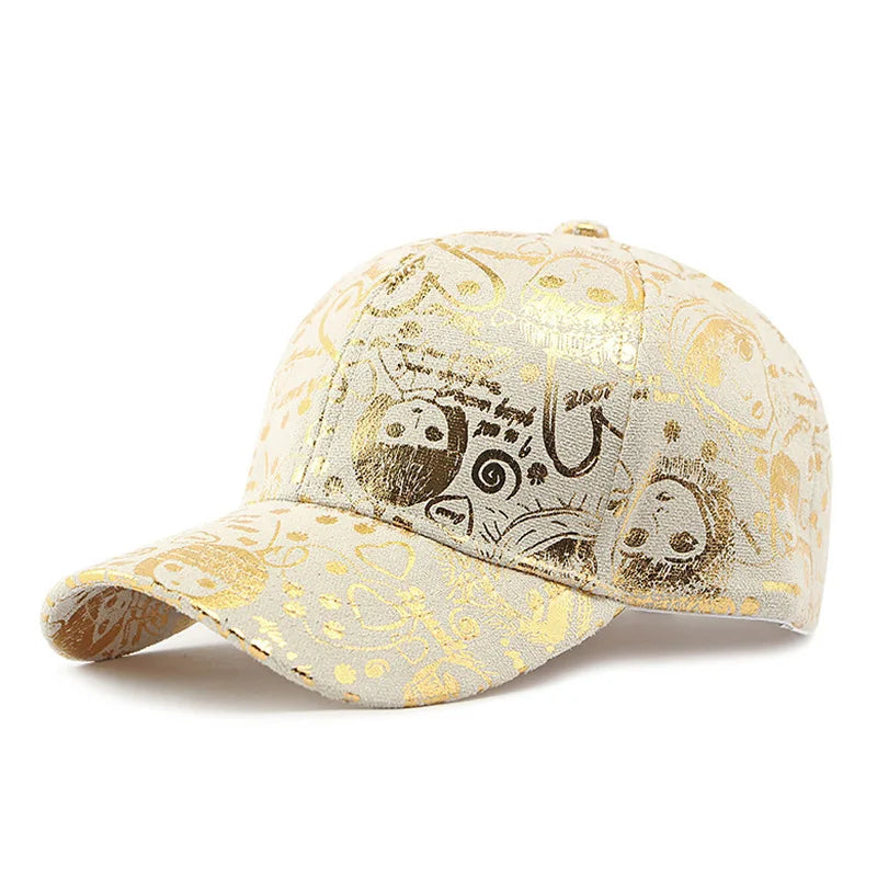 New Graffiti Baseball Cap, Gold Stamping Outdoor Hip-hop Joker Cap