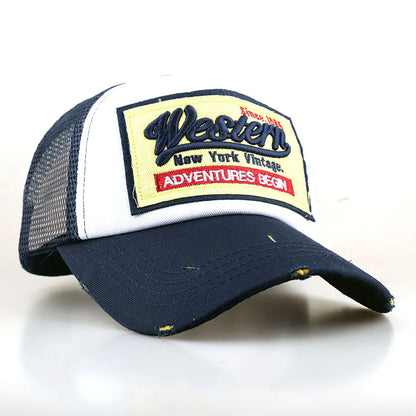 Patch Letter-Numbered 1885 Logo Holey Mesh Baseball Cap