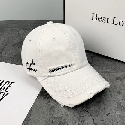 Vintage Washed Baseball Cap Children's Ins Fashion Letter Embroidery