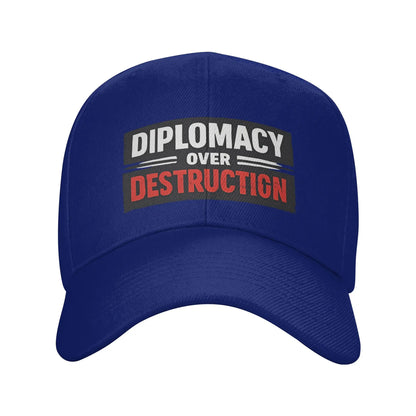 Diplomacy Over Destruction No War With Iran Stop War Baseball Cap