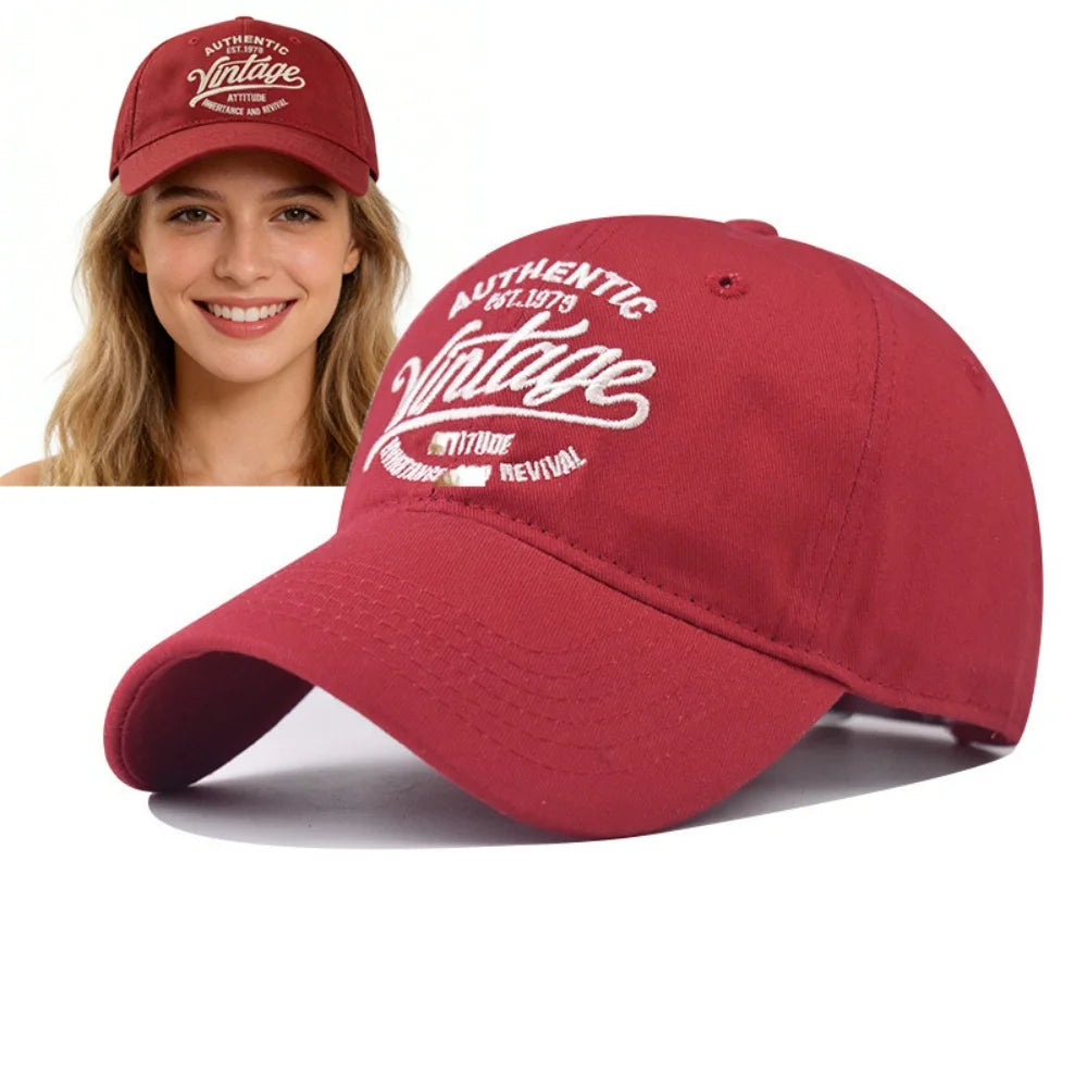 American Vintage Letter Embroidered Sun Hat Unisex Baseball Cap