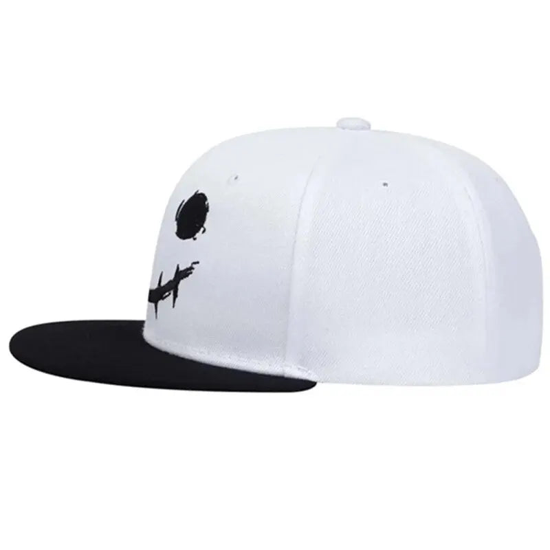 Unisex XO Smiling Face Embroidery Hip-hop Hats Snapback Caps Sunscreen Hat