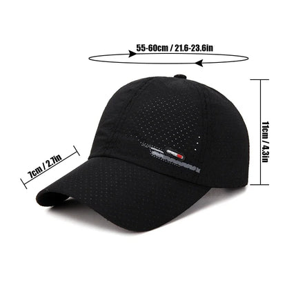 Breathable Perforated Quick-Drying Hat Fishing Sun Protection Baseball Cap
