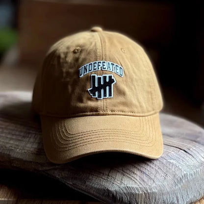 Personalized Five Stripes Rubber Letter Soft Top Deep Crown Baseball Cap