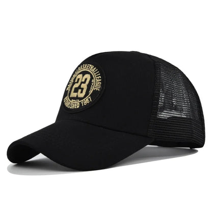 Summer Mesh Personality Sticker Embroidery Baseball Cap